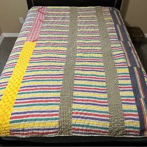 Vintage Strip Quilt Scrap patchwork Colorful